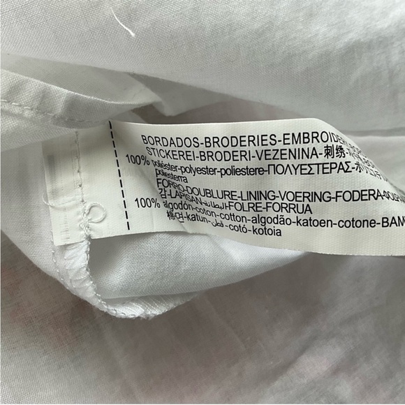 NWT Zara White Floral Embroidered Skorts - Picture 15 of 15